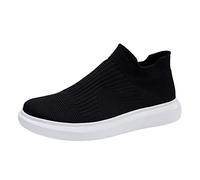 Generisch Paire de chaussures de sport pour homme - Mode d'été - Motif simple - Couleur unie - Chaussures confortables en maille respirante, Blanc., 43 EU
