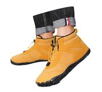 Generisch Paire de chaussures d'hiver unisexes pour le quotidien, doublées, chaudes, à lacets, confortables, bottines d'hiver, pour les loisirs, le trekking, le trekking, jaune, 40 EU
