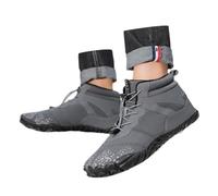 Generisch Paire de chaussures d'hiver unisexes pour le quotidien, doublées, chaudes, à lacets, confortables, bottines d'hiver, pour les loisirs, le trekking, le trekking, gris, 38.5 EU