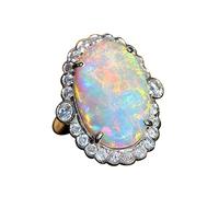 Generisch Paire Princess Cut Set Bague de luxe pour femmes Engagement Mariage Bijoux Huile de calendula, 8, Métal, Aucune pierre précieuse