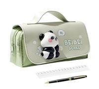 Generisch Panda Capybara Trousse à Crayons esthétique - Porte-Crayons avec Jouet à Presser - pour, Filles, Femmes, école, Bureau, étudiants, fête d'anniversaire - Cadeau, Forme Panda, Voir