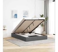Generisch Pangshiyuan Lit Ottoman sans matelas Gris foncé 140 x 200 cm Tissu, jiangboyue-3310883