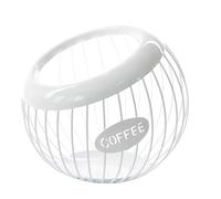 Generisch Panier à dosettes de café - 20 x 18,5 cm - Grand porte-dosettes en métal - Organiseur de bureau pour fruits et collations - Étagère de rangement en fil de fer pour cuisine et bureau - Noir
