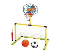 Generisch Panier de basket de piscine 2 en 1 - Jouet flottant pour but de | But de football de natation en plein air, convient pour enfants et adultes, extérieur, jardin, camping, lac, fêtes, été