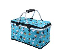 Generisch Panier de pique-nique - Sac isotherme portable de 30 l - Sac isotherme pliable - Panier de camping vide avec poignée - Équipement de camping pour le travail, la randonnée en plein air