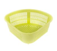 Generisch Panier de rangement triangulaire avec ventouse et porte-éponge pour cuisine et salle de bain Organiseur d'angle peu encombrant pour ranger les éponges et les ustensiles de nettoyage
