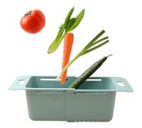 Generisch Panier de vidange d'évier - 52 x 23 cm - Panier de vidange de cuisine facile à nettoyer - Paniers pliables avec essuyage rapide - Passoire au-dessus de l'évier pour égoutter les pâtes lavées