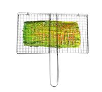 Generisch Paniers de barbecue - Grille portable avec poignée - Panier à poisson en acier inoxydable pour griller - Pour viande, poisson, barbecue, camping, extérieur