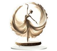 Generisch Panneau de ballet en acrylique 2D - Statue d'actrice - Statue d'une danseuse de ballet - Pour anniversaire, appartement, bibliothèque, maison, dortoir d'étudiant, table de chevet