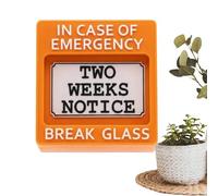 Generisch Panneau décoratif de résiliation, symbole amusant avec vitre en verre pour la résiliation | Accessoires de bureau pour la famille, les amis, les collègues, le bureau