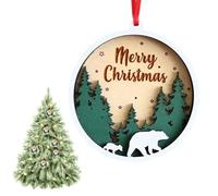 Generisch Panneaux de couronne de Noël, décorations de Noël, décoration de Noël robuste avec image de boîte aux lettres rouge, de porte créative pour décoration de vacances festives