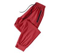 Generisch Pantalon à carreaux Femme Pyjama Respirant Pantalon de Sport en Soie Glace pour Femme avec Cordon de Serrage, Poche Poche Poche et Attache Pied Pantalon Confortable Femme Noir, rouge, 3XL