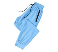 Generisch Pantalon à carreaux Femme Pyjama Respirant Pantalon de Sport en Soie Glace pour Femme avec Cordon de Serrage, Poche Poche Poche et Attache Pied Pantalon Confortable Femme Noir, bleu ciel