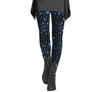 Generisch Pantalon à paillettes pour femme - Long - Skinny - Paillettes - 2025 - Pantalon scintillant - Pantalon brillant - Pour fête, festival, club - Élégant - Collants à paillettes - Tenue du