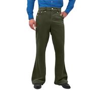 Generisch Pantalon baggy en velours côtelé pour homme - Pantalon évasé vintage - Jambes larges - Pantalon de loisirs des années 70 - Élégant - Pantalon chino chaud - Pantalon de travail confortable