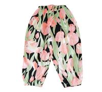 Generisch Pantalon bombé pour enfant - Pour garçons et filles - Multicolore - Imprimé floral - Coupe ample - Motif floral - Pantalon de jogging baggy - Jambe large - Pantalon de loisirs - Léger
