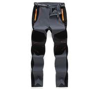 Generisch Pantalon cargo à séchage rapide, pantalon de randonnée, de ski et d'escalade, vêtements de sport pour hommes, gris foncé, M
