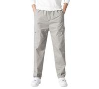 Generisch Pantalon cargo Baggy pour homme : pantalon de randonnée long pantalon d'extérieur avec de nombreuses poches pantalon de trekking doux pantalon d'escalade léger pantalon de jogging couleur