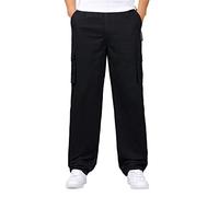 Generisch Pantalon cargo baggy pour homme : pantalon de randonnée long pantalon d'extérieur surdimensionné pantalon de trekking jambe droite pantalon d'escalade couleur unie pantalon de jogging