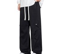 Generisch Pantalon cargo baggy pour homme : pantalon de sport avec cordon de serrage pantalon d'extérieur avec de nombreuses poches pantalon de randonnée léger pantalon d'escalade universitaire