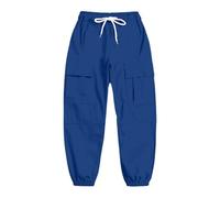 Generisch Pantalon cargo élégant pour garçon 2026 pour tous les jours. Confortable et polyvalent. Parfait pour les activités de 3 à 11. Taille élastique pour un mouvement facile., bleu, F