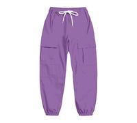 Generisch Pantalon cargo élégant pour garçon 2026 pour tous les jours. Confortable et polyvalent. Parfait pour les activités de 3 à 11. Taille élastique pour un mouvement facile., lilas, A