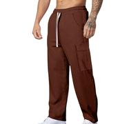 Generisch Pantalon cargo en velours côtelé pour homme : pantalon en velours côtelé avec plusieurs poches Pantalon d'hiver avec cordon de serrage Pantalon de jogging léger Couleur unie Pantalon de