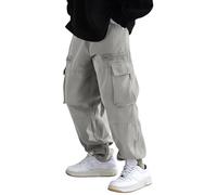 Generisch Pantalon cargo léger pour homme - Pantalon de randonnée - Pantalon de loisirs avec poches latérales - Pantalon de travail en coton - Pantalon tactique de trekking - Pantalon de survêtement