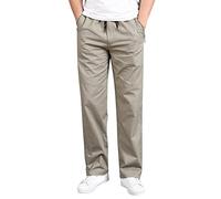 Generisch Pantalon cargo long pour homme : pantalon de randonnée baggy pantalon d'extérieur surdimensionné pantalon de trekking léger pantalon d'escalade jambe droite pantalon de survêtement uni