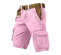 Generisch Pantalon cargo pour homme avec jambe droite - Pantalon de travail décontracté pour un usage quotidien - Pantalon léger et confortable pour le printemps