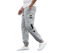 Generisch Pantalon cargo pour homme Baggy : pantalon de jogging léger pantalon de sport avec poignets pantalon de survêtement couleur unie pantalon de survêtement confortable pantalon d'extérieur