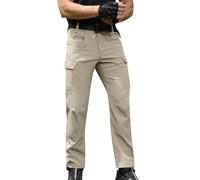 Generisch Pantalon cargo pour homme coupe ajustée : pantalon d'extérieur avec de nombreuses poches pantalon de randonnée léger pantalon d'escalade jambe droite pantalon de trekking confortable à