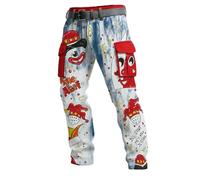 Generisch Pantalon cargo pour homme - Pantalon de jogging pour homme - Costume de carnaval - Clubwear amusant - Imprimé arc-en-ciel - Pantalon de sport - Imprimé 3D - Pantalon tendance streetwear