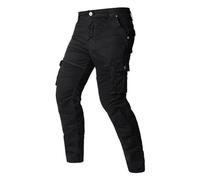 Generisch Pantalon cargo pour homme - Pantalon de randonnée - Coupe droite - Coupe droite - Confortable - Respirant - Multi poches - Pantalon de loisirs avec boutonnière, Noir , M