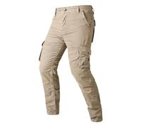 Generisch Pantalon cargo pour homme - Pantalon de randonnée - Coupe droite - Coupe droite - Confortable - Respirant - Multi poches - Pantalon de loisirs avec boutonnière, kaki, XS