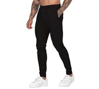 Generisch Pantalon chino pour homme avec poches - Coupe ajustée - Pantalon d'affaires léger - Couleur unie - Pantalon de travail confortable - Pantalon droit - Pantalon chino classique et élégant