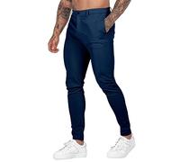 Generisch Pantalon chino pour homme - Pantalon chino long - Coupe ajustée - Pantalon d'affaires - Pantalon de loisirs - Décontracté - Stretch - Coupe ample - Pantalon en tissu confortable - Pantalon