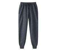 Generisch Pantalon court en velours confortable pour femme - Multicolore, à lacets - Avec poche - Pantalon de VTT d'hiver, gris foncé, M