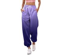 Generisch Pantalon de beach-volley pour femme - Décontracté - Imprimé - Pantalon de jogging - Poches - Taille haute - Sportif - Gym - Coupe sportive - Pantalon de jogging pour femme - Pantalon noir 3