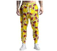 Generisch Pantalon de cyclisme des années 80 pour homme - Pantalon de jogging - Pantalon de loisirs - Pantalon de course avec cordon de serrage - Tenue des années 90 pour homme - Pantalon néon court