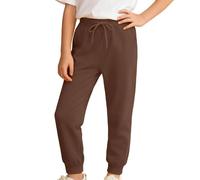 Generisch Pantalon de jogging 2025 pour garçons pour enfants et grands adolescents Automne Hiver Pantalon de survêtement polaire avec poches Confortable Casual Athletic Sportswear Pantalon, café, 4-5