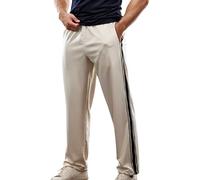 Generisch Pantalon de jogging 2025 pour homme - Doux et confortable - Jambe large - Sport - Course à pied - Jambe droite, beige, M