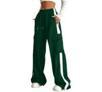 Generisch Pantalon de jogging avec poches pratiques pour un tissu sergé actif et résistant pour les aventures quotidiennes en plein air, coupe confortable pour l'école et les loisirs, Vert foncé., 9