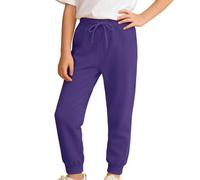 Generisch Pantalon de jogging baggy pour garçon - Stretch - Confortable et respirant - Long et léger - Pantalon de jogging, Violet foncé., 4-5 ans
