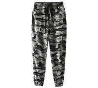 Generisch Pantalon de jogging basique en polaire pour homme avec taille élastique, gris, XXL