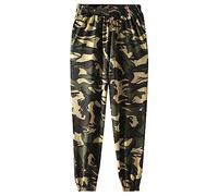 Generisch Pantalon de jogging basique en polaire pour homme avec taille élastique, vert, XL