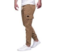 Generisch Pantalon de jogging décontracté en coton pour homme - Pantalon cargo - Pantalon de jogging - Pantalon long imperméable - Pantalon de randonnée pour homme, kaki, M