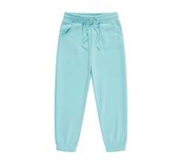 Generisch Pantalon de jogging en polaire pour fille - Couleur unie - Pantalon large pour fille, bleu, 10-11 ans