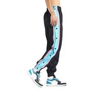 Generisch Pantalon de jogging pour homme avec boutons - Long et large sur le côté - Boutonnière à ouvrir - Pantalon de survêtement - Pantalon de loisirs - Pantalon de sport décontracté - Pantalon de