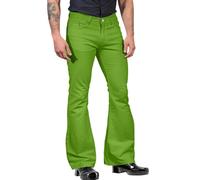 Generisch Pantalon de jogging pour homme - Couleur unie - Combinaison de poche - Pantalon évasé - Pantalon de loisirs - Bleu, vert, S